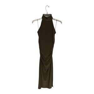 Aritzia Wilfred Smooth Matter™ Remedy Halter Dress Dark Olive Small
